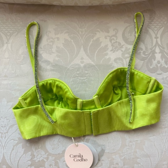 Camila Coelho Crystal Bralette - Apple Green - Picture 5 of 7